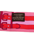 Hermes Twilly Rocabar Cover Scarf Pink Red Silk — view 5