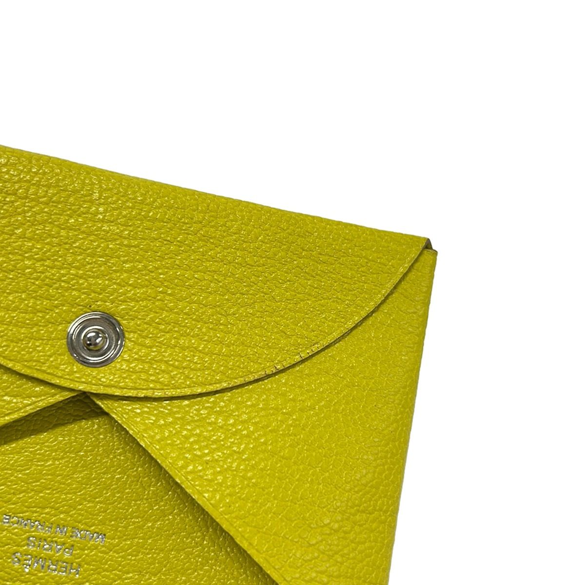 Hermes Business Card Holder Calvi Lime — view 7
