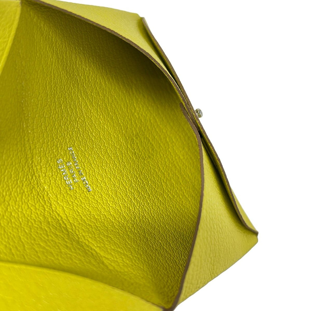 Hermes Business Card Holder Calvi Lime — view 9