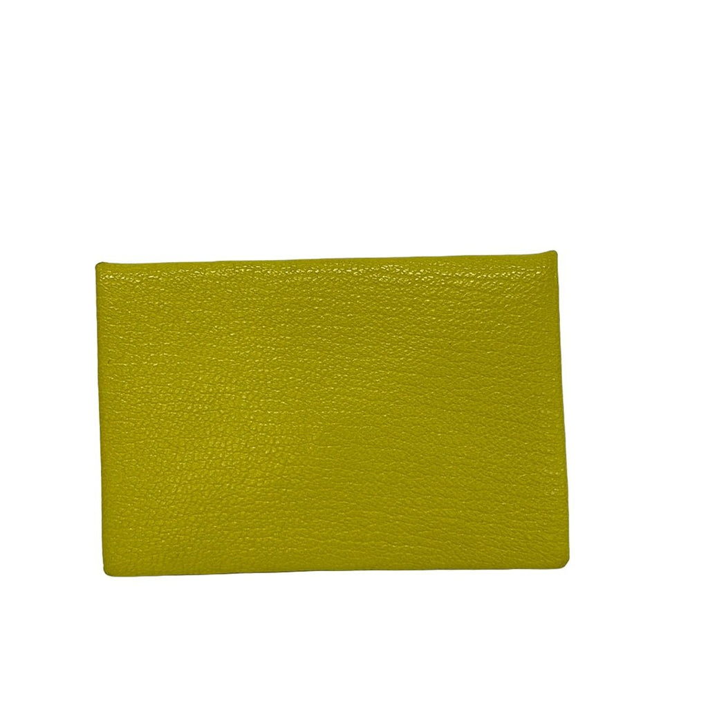 Hermes Business Card Holder Calvi Lime — view 2
