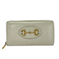 Gucci Wallet Horsebit Ivory Zip Around Leather