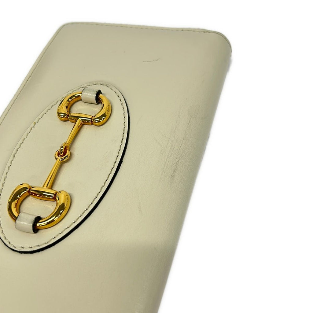 Gucci Wallet Horsebit Ivory Zip Around Leather — view 8