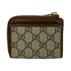 Gucci Coin Case Horsebit Dark Brown White Dark Gray L-shaped Zipper Leather — view 2