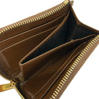 Gucci Coin Case Horsebit Dark Brown White Dark Gray L-shaped Zipper Leather — view 3