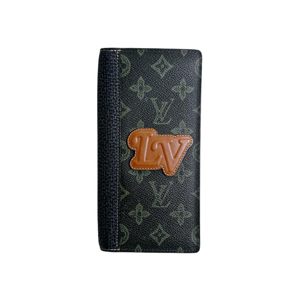 Louis Vuitton Monogram Bi Foldlong Wallet Portefeuille Brazza NM green — view 2