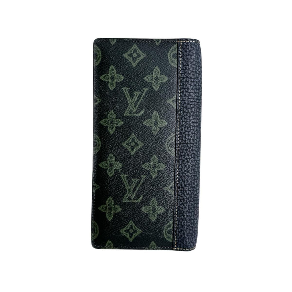 Louis Vuitton Monogram Bi Foldlong Wallet Portefeuille Brazza NM green — view 3