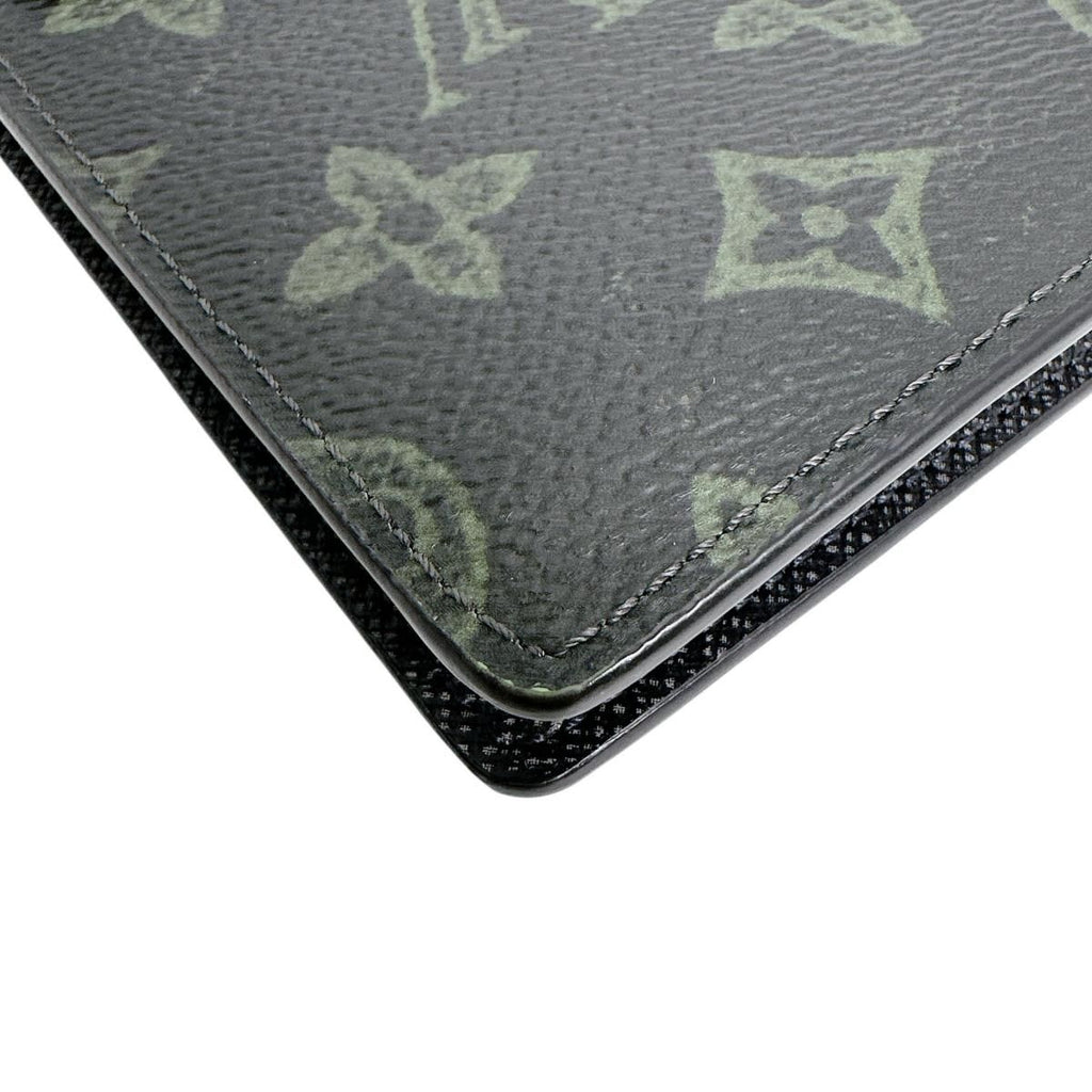 Louis Vuitton Monogram Bi Foldlong Wallet Portefeuille Brazza NM green — view 7