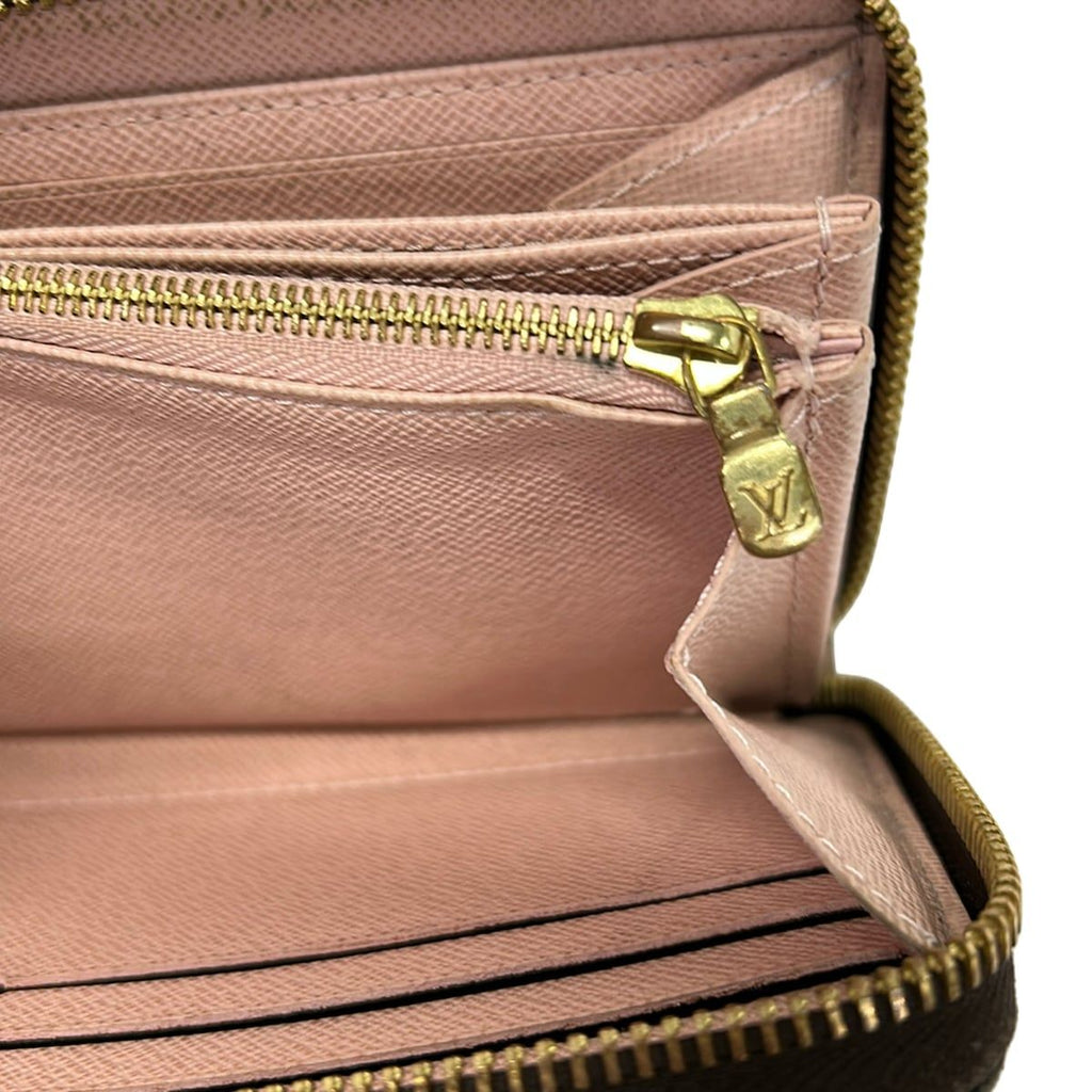 Louis Vuitton Wallet Monogram Zippy Rose Ballerine Leather Cowhide — view 9