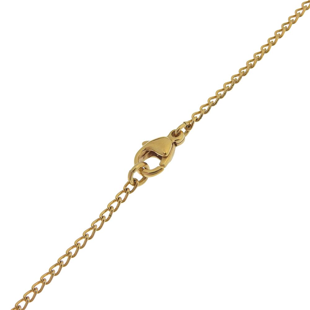 Chanel Jacket Motif CC Logo Gold Plated Black Necklace — view 5