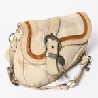 Dior Gaucho Saddle Bag Galliano Era Leather Beige — view 3