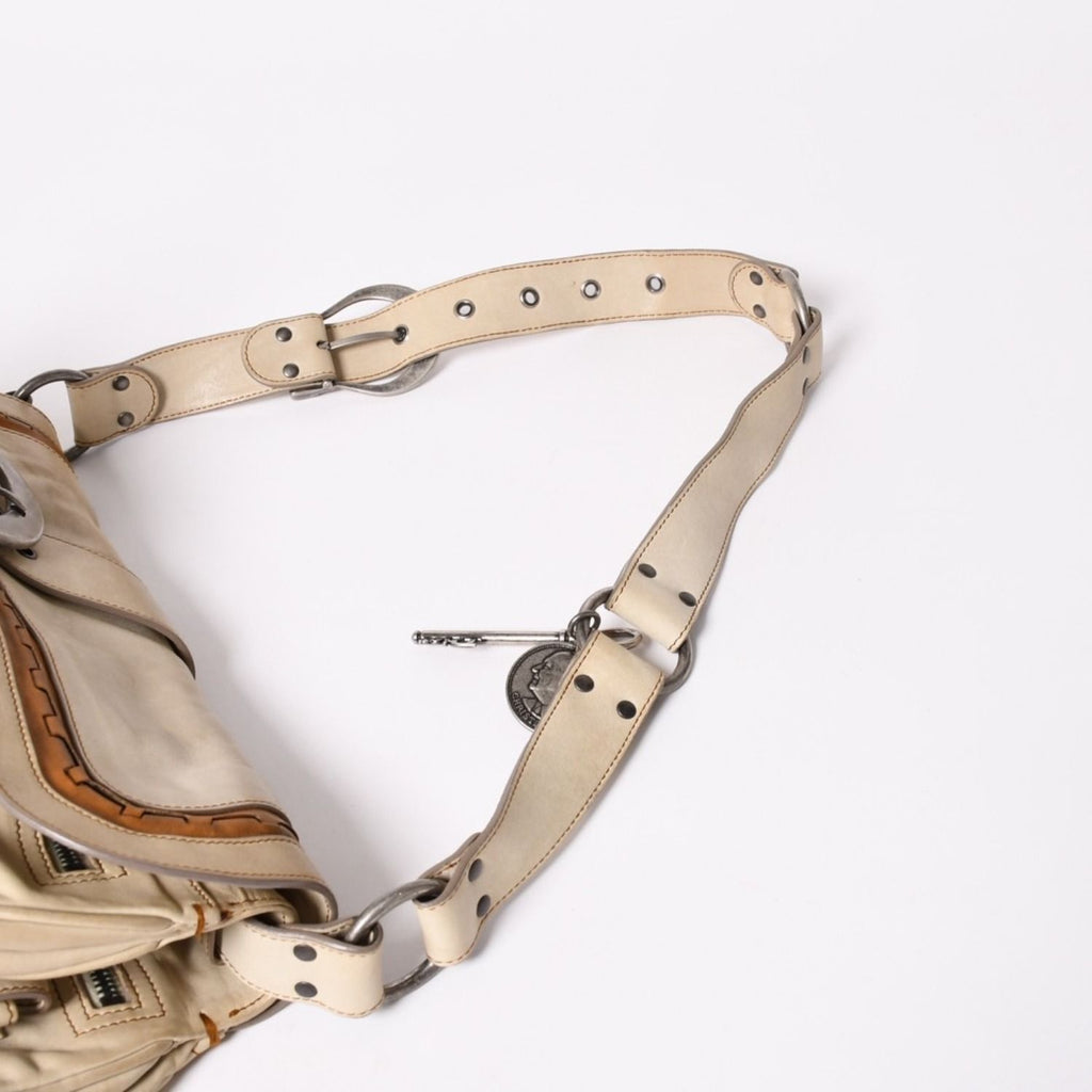 Dior Gaucho Saddle Bag Galliano Era Leather Beige — view 4