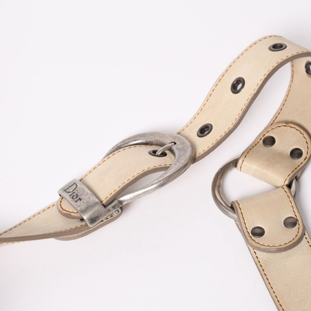 Dior Gaucho Saddle Bag Galliano Era Leather Beige — view 6