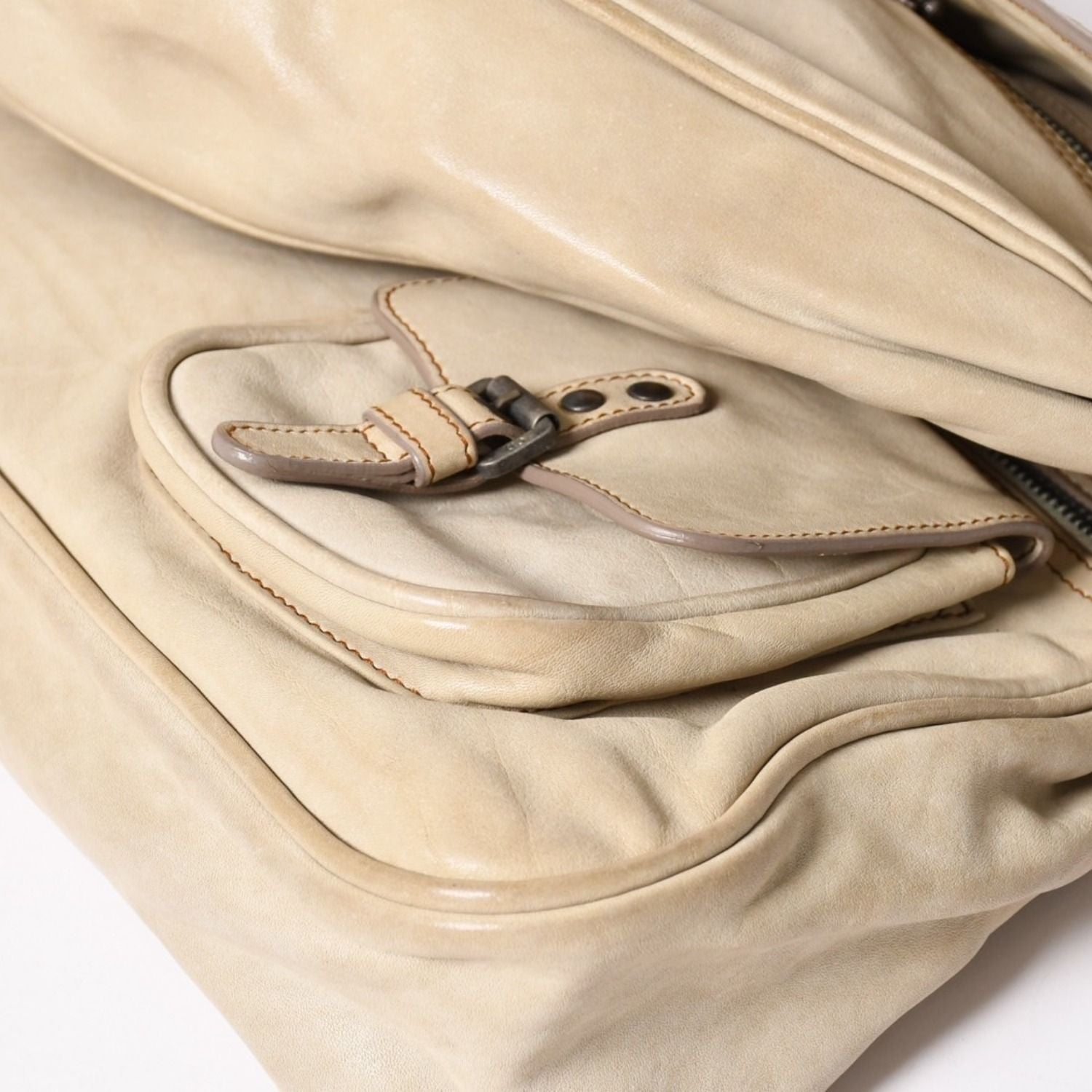 Dior Gaucho Saddle Bag Galliano Era Leather Beige — view 8