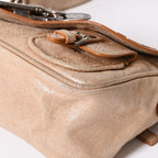 Dior Gaucho Shoulder Bag Galliano Era Beige Metallic Leather — view 8
