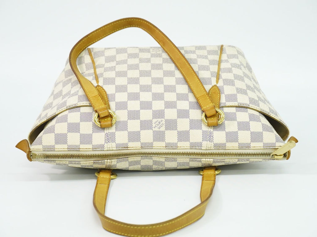 Louis Vuitton LV Totally PM Damier Azur Shoulder Bag Tote White Gray Second — view 5