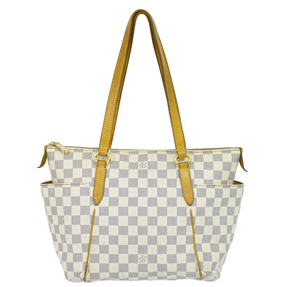 Louis Vuitton LV Totally PM Damier Azur Shoulder Bag Tote White Gray Second