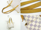 Louis Vuitton LV Totally PM Damier Azur Shoulder Bag Tote White Gray Second — view 6