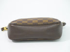 Louis Vuitton LV Trousse Damier Ebene Pouch Handbag Brown Second — view 3