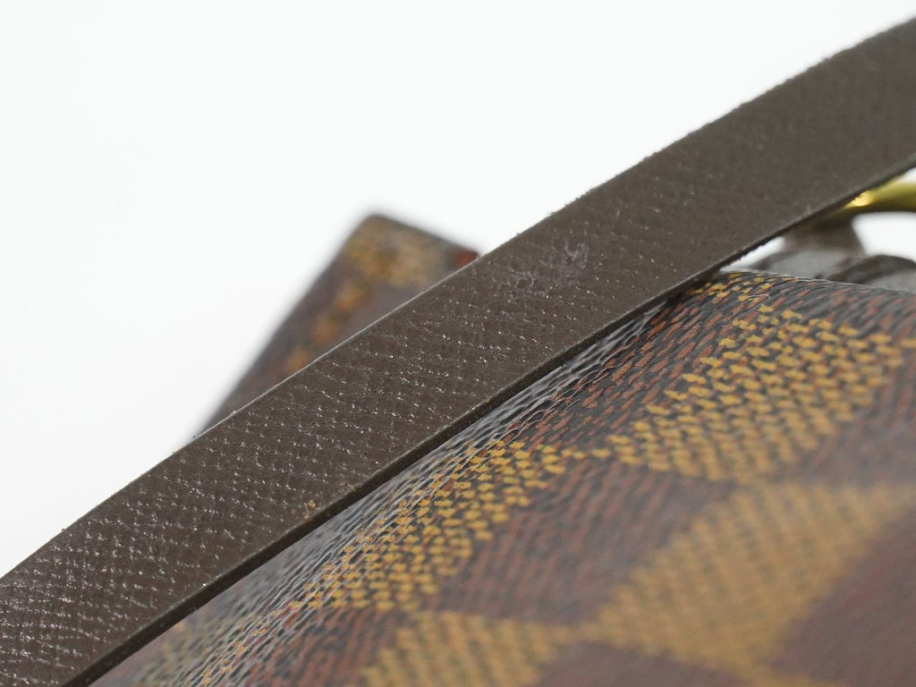 Louis Vuitton LV Trousse Damier Ebene Pouch Handbag Brown Second — view 6