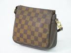 Louis Vuitton LV Trousse Damier Ebene Pouch Handbag Brown Second — view 2
