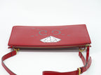 Gucci strike 2-Way Shoulder Bag Pochette Clutch Leather Red Ghost Second — view 5