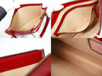 Gucci strike 2-Way Shoulder Bag Pochette Clutch Leather Red Ghost Second — view 8