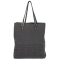 Fendi Zucchi Shoulder Bag Tote Canvas Black Zucchino Second