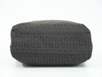 Fendi Zucchi Shoulder Bag Tote Canvas Black Zucchino Second — view 3