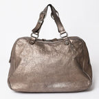Dior Gaucho Saddle Handbag Galliano Era Leather Western Style Metallic Brown — view 2