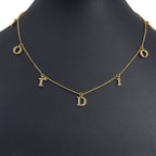 Dior Logo Gold Plated Necklace — view 2