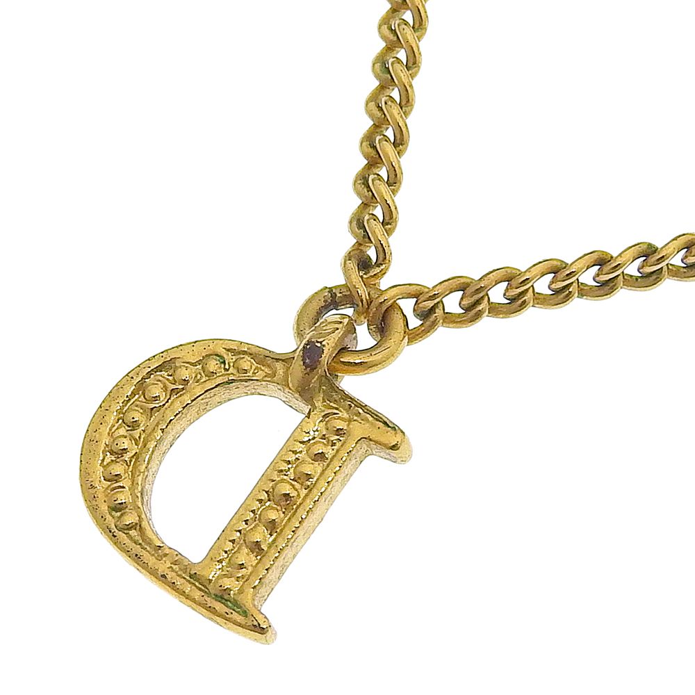 Dior Logo Gold Plated Necklace — view 3