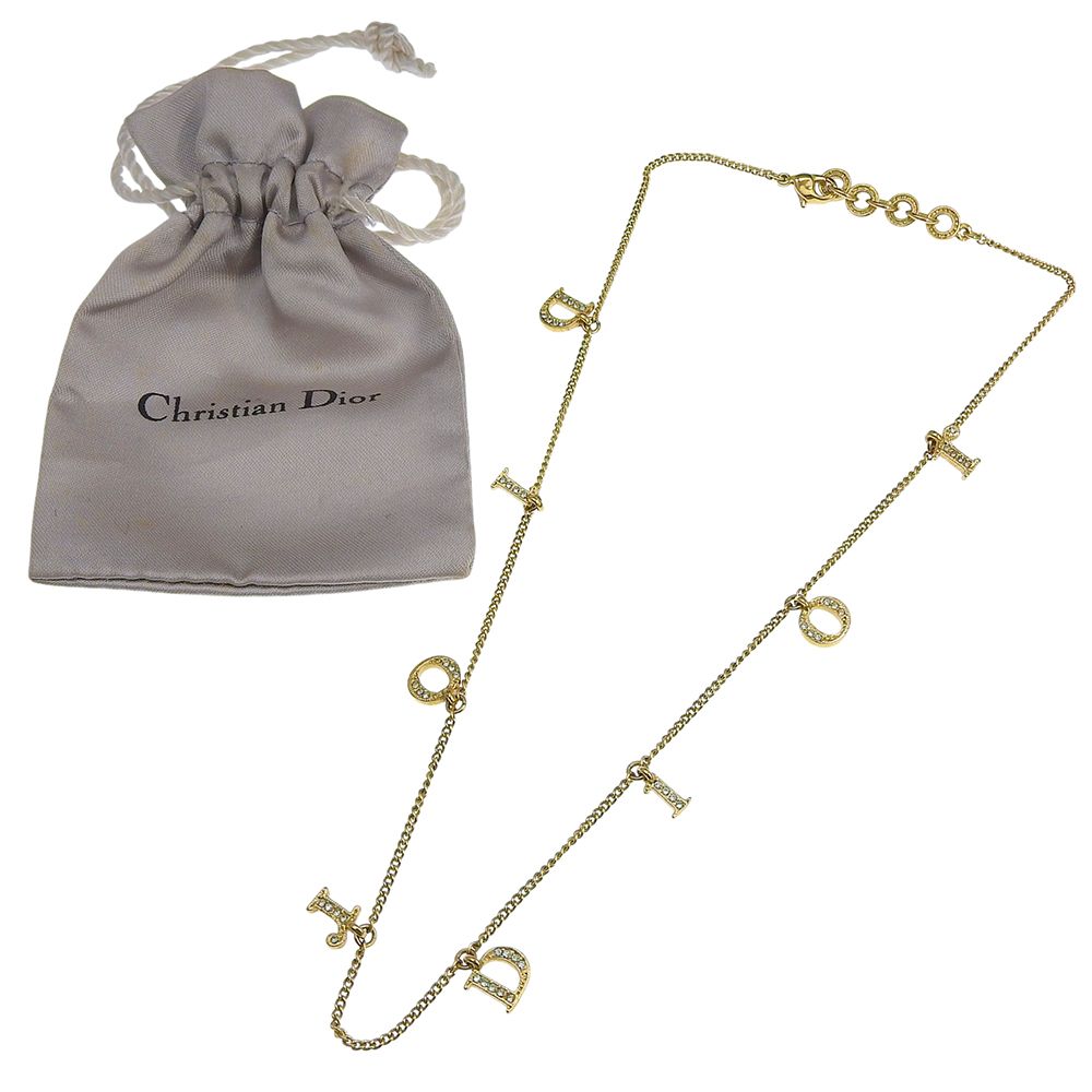 Dior Logo Gold Plated Necklace — view 6