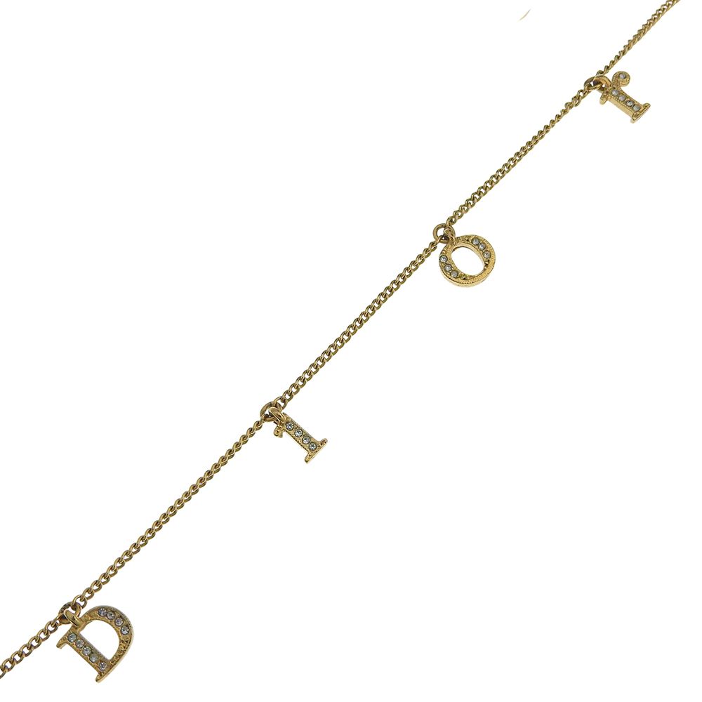 Dior Logo Gold Plated Necklace — view 4