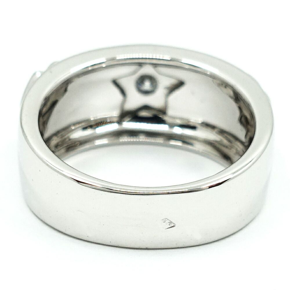 Chanel 18k White Gold Pickpocket Diamond Ring Camellia Star — view 7