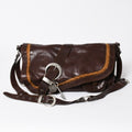 Dior Gaucho Saddle Shoulder Bag Galliano Era Leather Western Style Dark Brown
