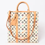 Louis Vuitton Monogram Craggy Sac Plat 2-Way Tote Bag Ivory Multicolor