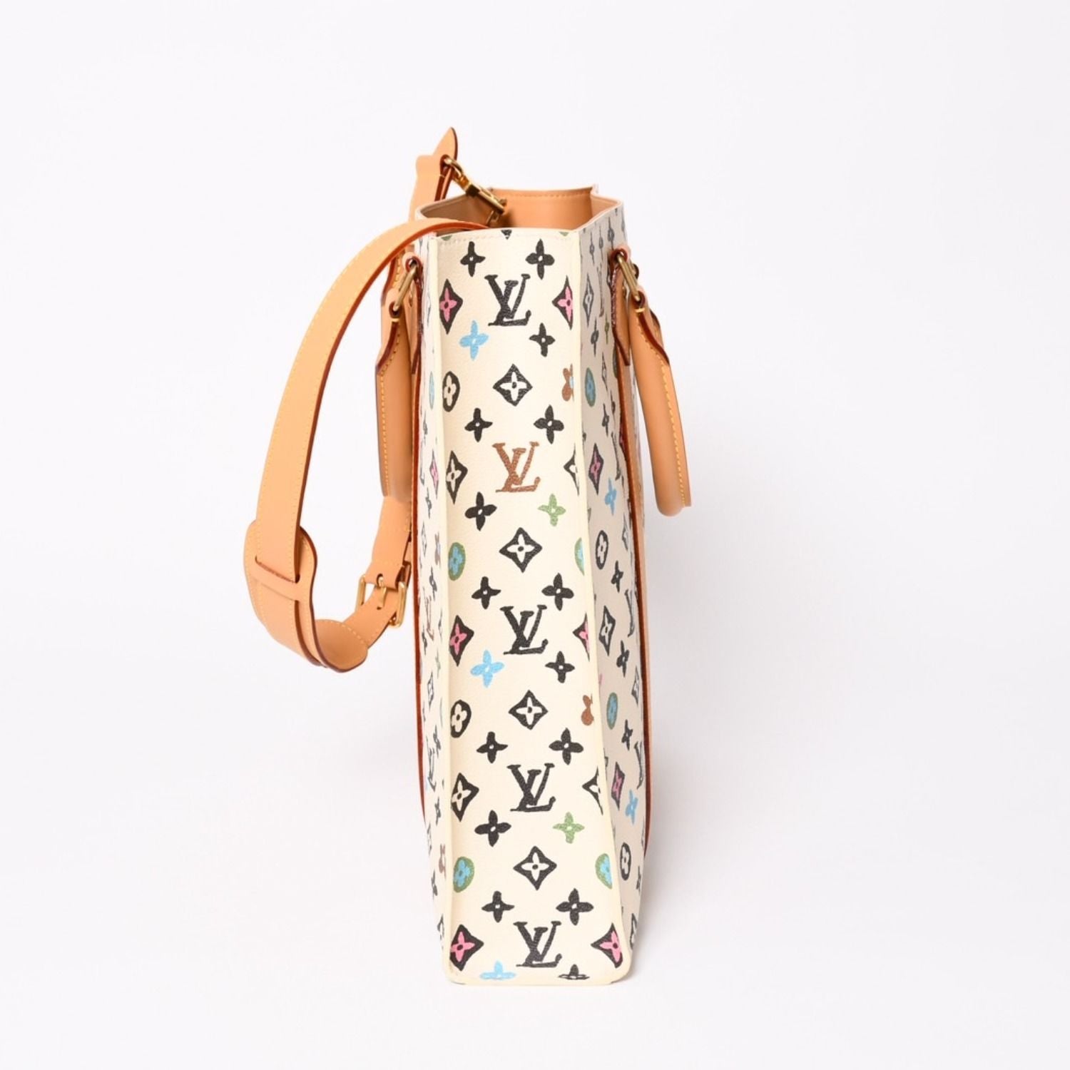 Louis Vuitton Monogram Craggy Sac Plat 2-Way Tote Bag Ivory Multicolor — view 3