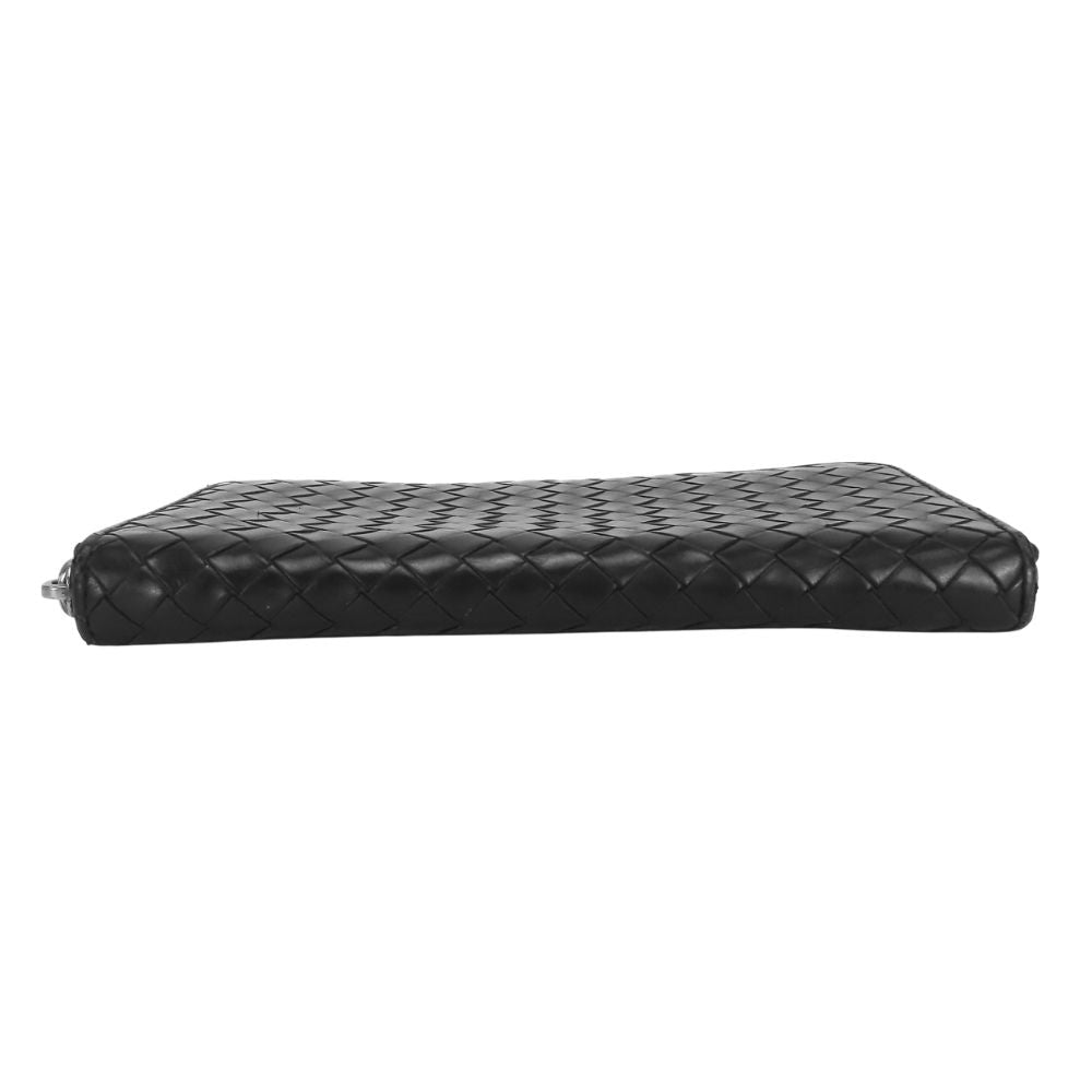 Bottega Veneta Wallet Intrecciato Leather Black Braided — view 3
