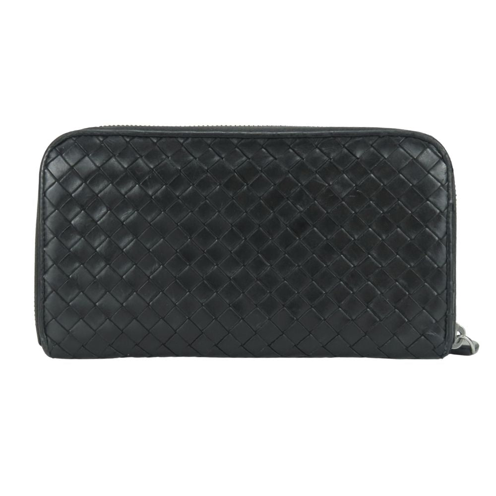 Bottega Veneta Wallet Intrecciato Leather Black Braided — view 2