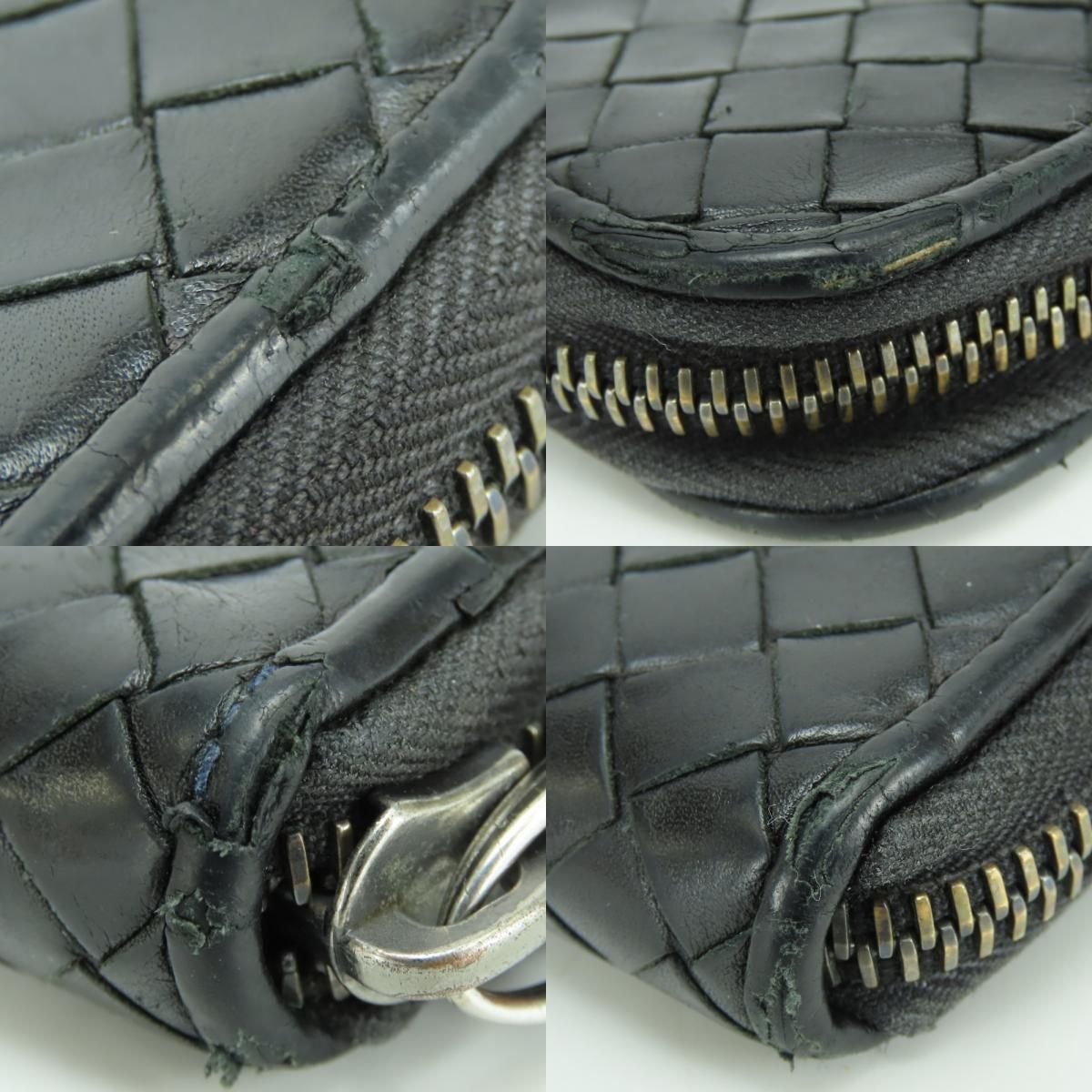 Bottega Veneta Wallet Intrecciato Leather Black Braided — view 5