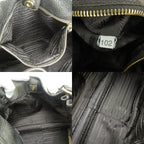 Prada Shoulder Bag Leather Blanc Gold Brown Daily — view 8