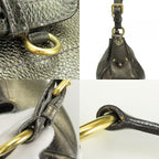 Prada Shoulder Bag Leather Blanc Gold Brown Daily — view 4