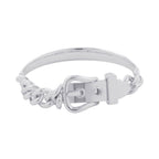 Hermes Bracelet Book Lucerie Inflexible GM Silver 18 Boucle Sellier