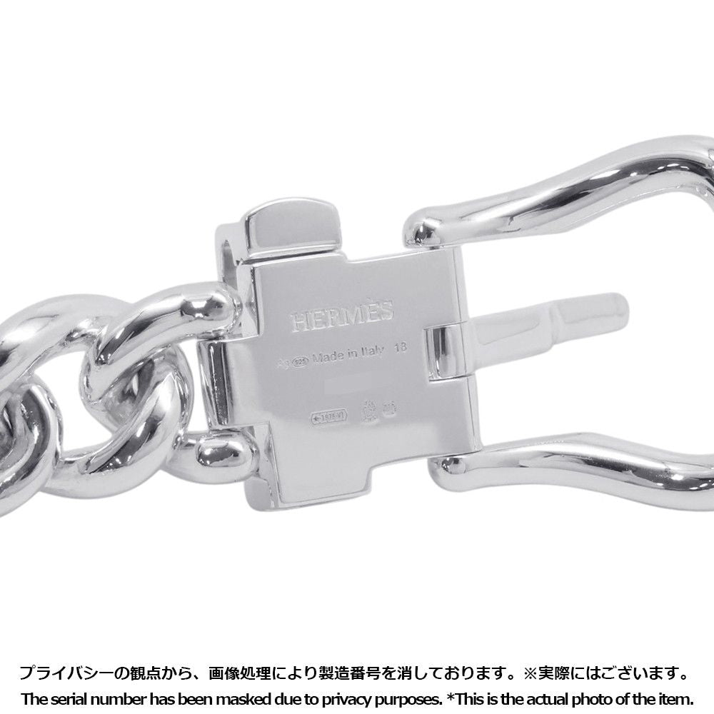 Hermes Bracelet Book Lucerie Inflexible GM Silver 18 Boucle Sellier — view 6