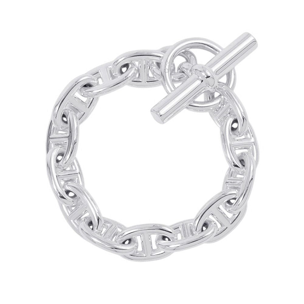 Hermes Bracelet Chaine D'ancre Frame Silver