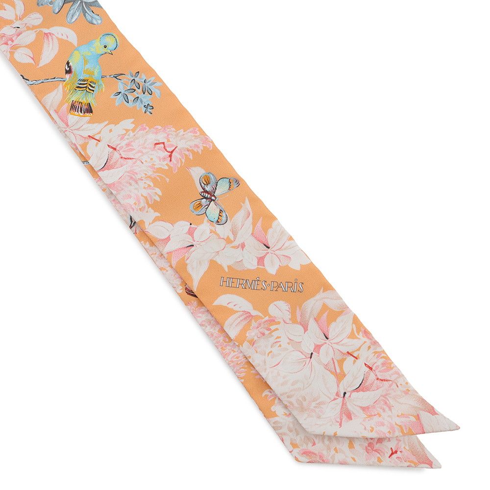 Hermes Scarf Twill Red Roadside Equateur Silk — view 4