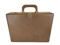 Loewe Attache Case Brown Leather Handbag Business Bag Gold