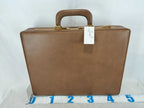 Loewe Attache Case Brown Leather Handbag Business Bag Gold — view 3