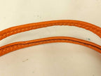 Hermes Necklace Chiffre Whistle Silver Orange Metal Leather — view 5