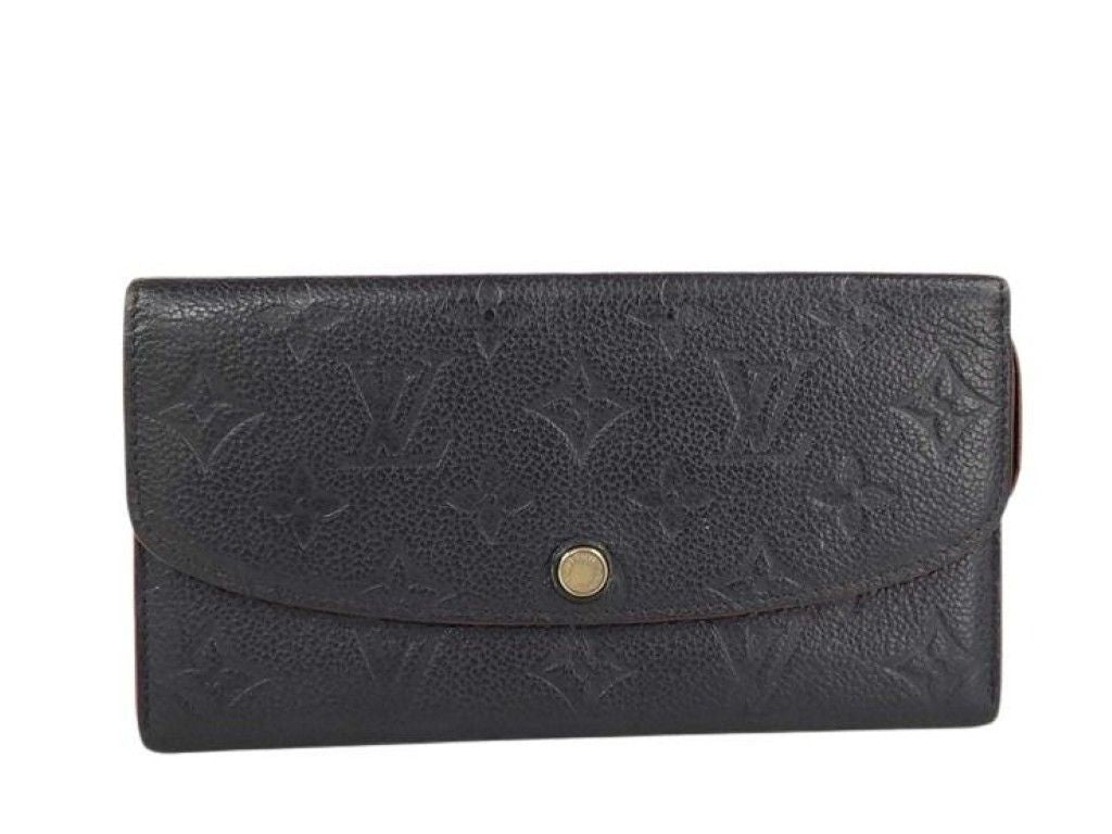 Louis Vuitton Wallet Portefeuille Emily Marine Monogram Empreinte Bifold Gold